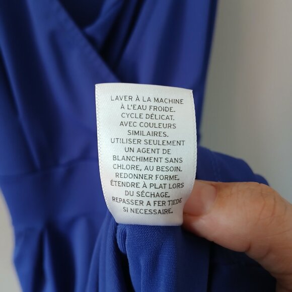 Leith Women's Dress Size Small Blue Cross Strapped Royal Blue Mini Spandex Nylon - Picture 11 of 16